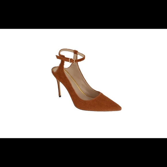 Pony hair 75mm heeled pump/sandal - Picture 1 of 1